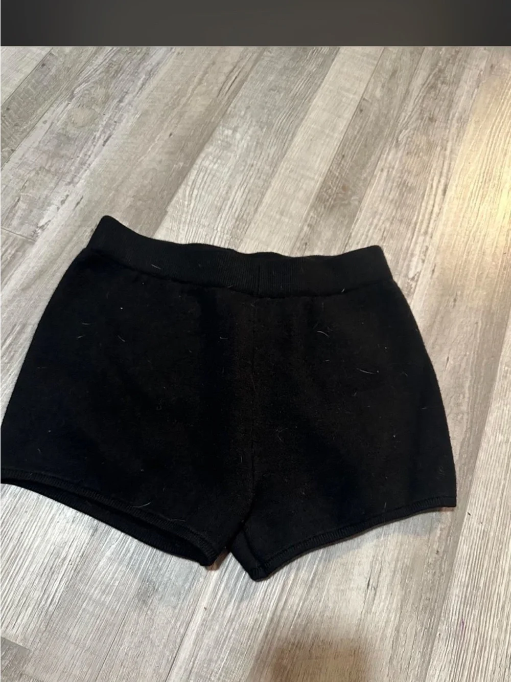 Black Women's Knit Shorts and jacket